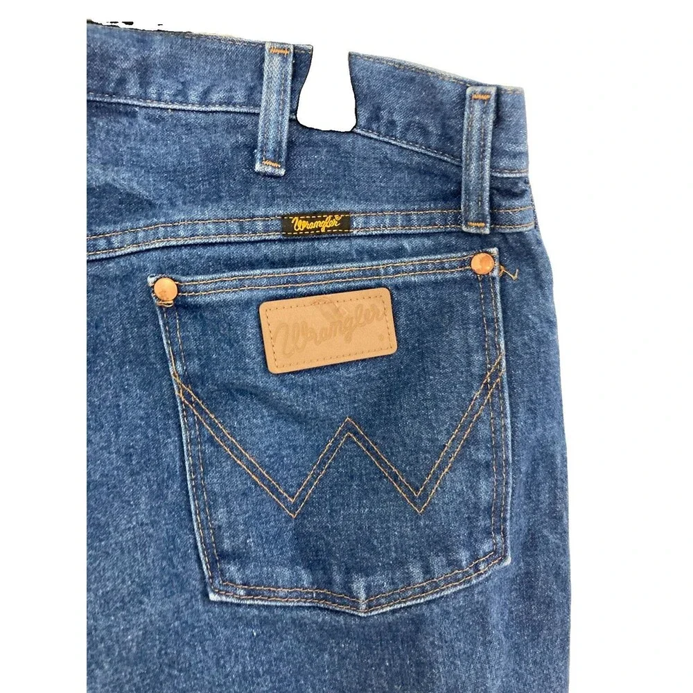 Men's Wrangler Cowboy Cut Jeans Original Fit Medium Wash Blue Size 38x34